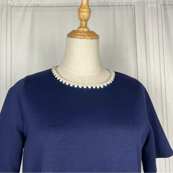 Louche 60's Inspired Mini Dress - Navy &‎ Ivory - Women's Size UK 12 (US 8) - Picture 2 of 14